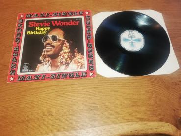 Stevie Wonder Happy Birthday Maxi-Single 1981 Bellaphon Motown Records 120.07.020 Deutsche Pressung VG+/VG+